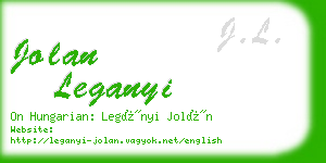 jolan leganyi business card